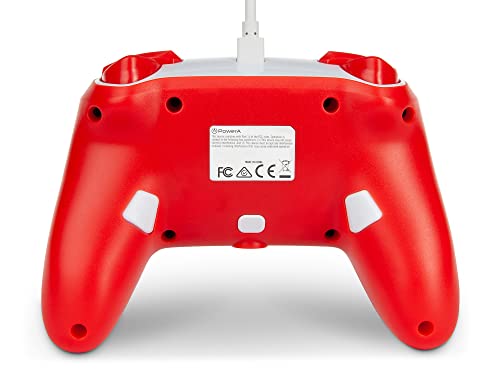 Manette Nintendo Switch PowerA Rouge et Blanc - Version Filaire - 3