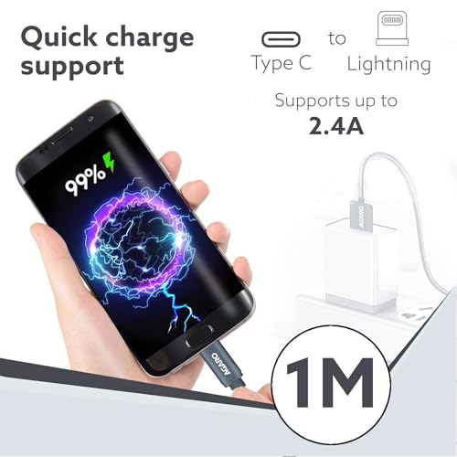 Image of AGARO Blaze Type C to Lightning Nylon Braided cable 1M