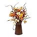 Develoo Decorative Fall Floral Arrangements, Artificial Silk Flower Bouquets in Vase for Autumn Harvest Halloween Thanksgiving Table Ornament