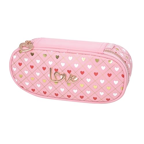 Estojo Love Pink Heart Retangular, Molin