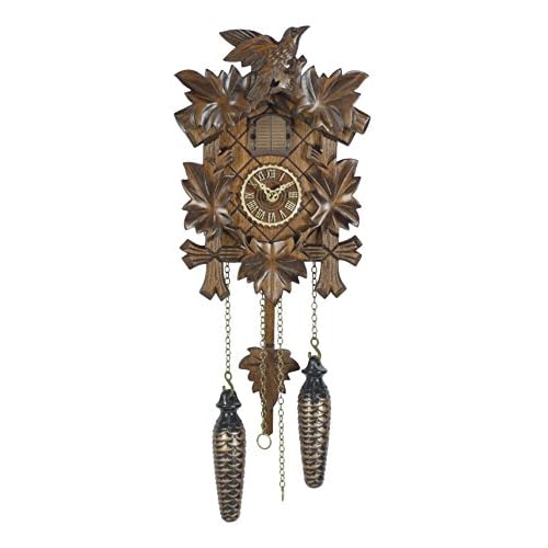 Trenkle Quartz Cuckoo Clock 5 Leaves, Bird TU 412 Q