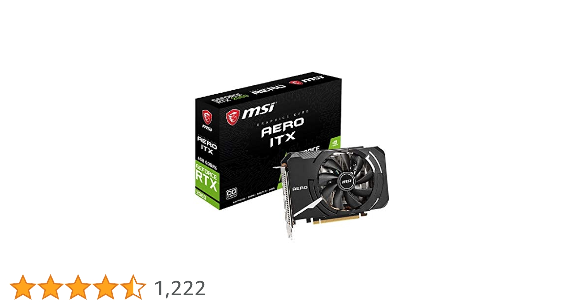 Amazon | MSI GeForce RTX 2060 AERO ITX 6G OC グラフィック