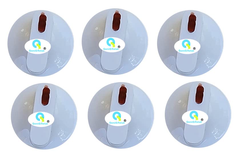 QemiQ Retail®-"Fan Speed Controller Knob".Mini Size 6 unit's (Hole Size:3MM) White