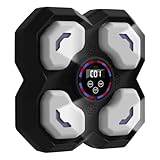 Music Boxing Machine UK - Almohadillas inteligentes de perforación de ejercicio de pared | Punzonadora de música inalámbrica | Punzonadora con nivel de velocidad múltiple | Equipo de boxeo con luz LED