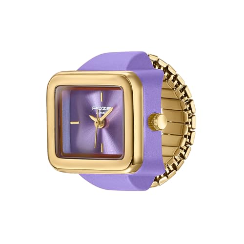 Image of Sonata Poze 7 Analog Purple Dial Golds heet Metal Ring Strap Watch for Women - SP80143KM03W