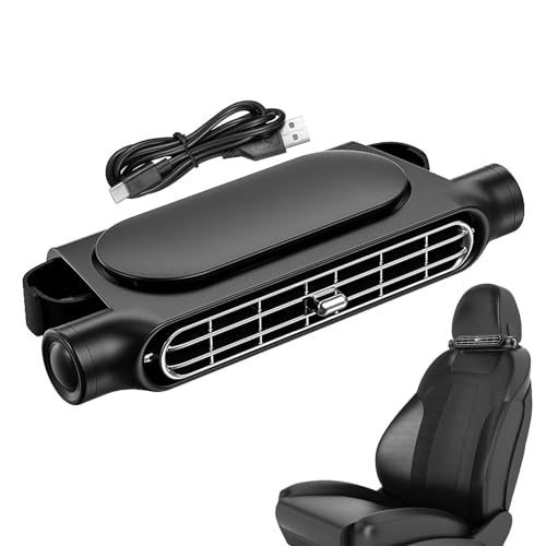 Ziennhu Ventilador De Refrigeración Automática, USB Oscilación Automática, EEléctrico Ventilador Del Asiento Trasero Del Coche, Ventilador De Enfriamiento Para El Asiento Trasero Del Asiento