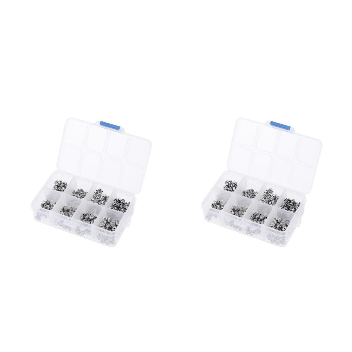 Lurrose 800stücke Spacer Perlen Schneeflocke Und Diy Zubehör Für Schmuckherstellung Silberne Bastelperlen Mit Großen Und Kleinen Löchern