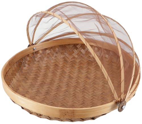 GURU SHOP Fliegenschutz Obstkorb - Hellbraun Size:30 cm Ø