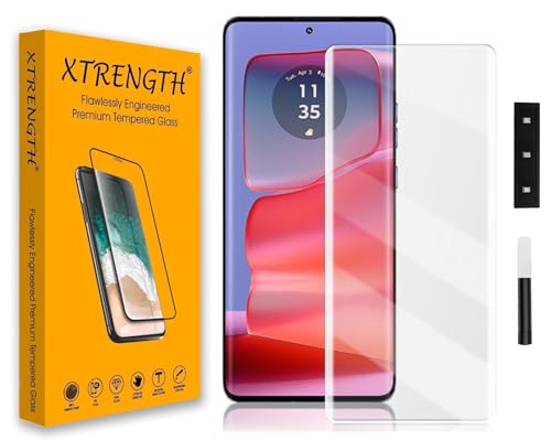 Image of Advanced HD+ Curved UV Tempered Glass Gorilla Screen Protector Designed for Motorola Edge 60 Fusion 5G - Full Screen Coverage with Easy Installation Kit (Anti-Scratch)