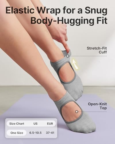 YOTTOY Pilates Socks for Women(6 Pairs)–Breathable - image 4