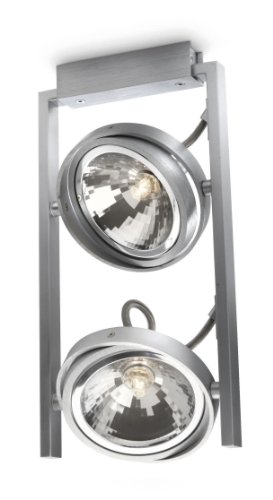 Philips My Living Plafonnier Métal Aluminium 2 x 60 W