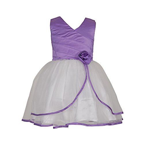 Image of SOFYANA Girl's Satin A-Line Knee-Length Dress
