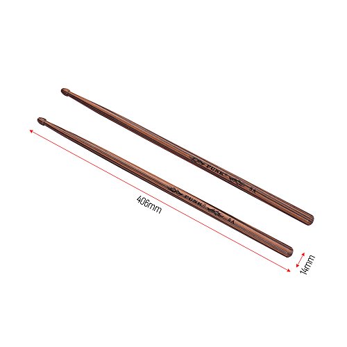 KKmoon Um par de 5A baquetas de madeira Drum Sticks Maple Wood Drum Set Acessórios