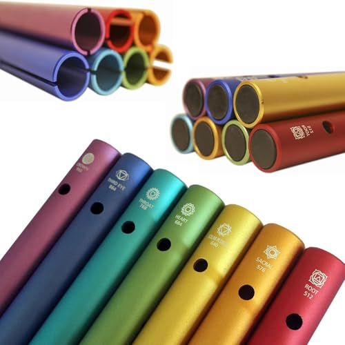 Set di strumenti a percussione in alluminio Wah Wah Tube - 7 pezzi con battitore per accompagnamento musicale e meditazione
