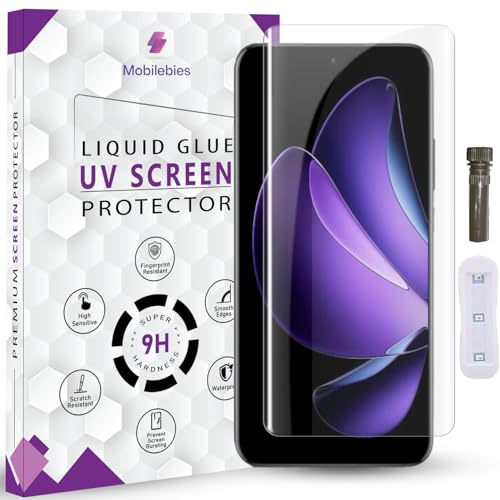Image of Advanced HD+ UV Tempered Glass Screen Protector For Oppo Reno 13 Pro (6.83 Inch, Pack of 1) Full Adhesive UV Curved Screen Guard, Case Friendly with installation kit
