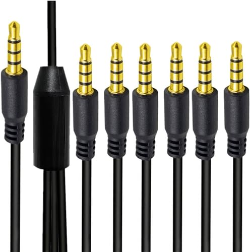 Cable de audio estéreo 3.5mm TRRS de 1 metro miniatura 2