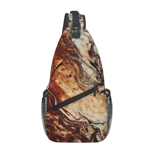 Bolso cruzado de pecho para hombre negro mochila de un solo hombro miniatura 1