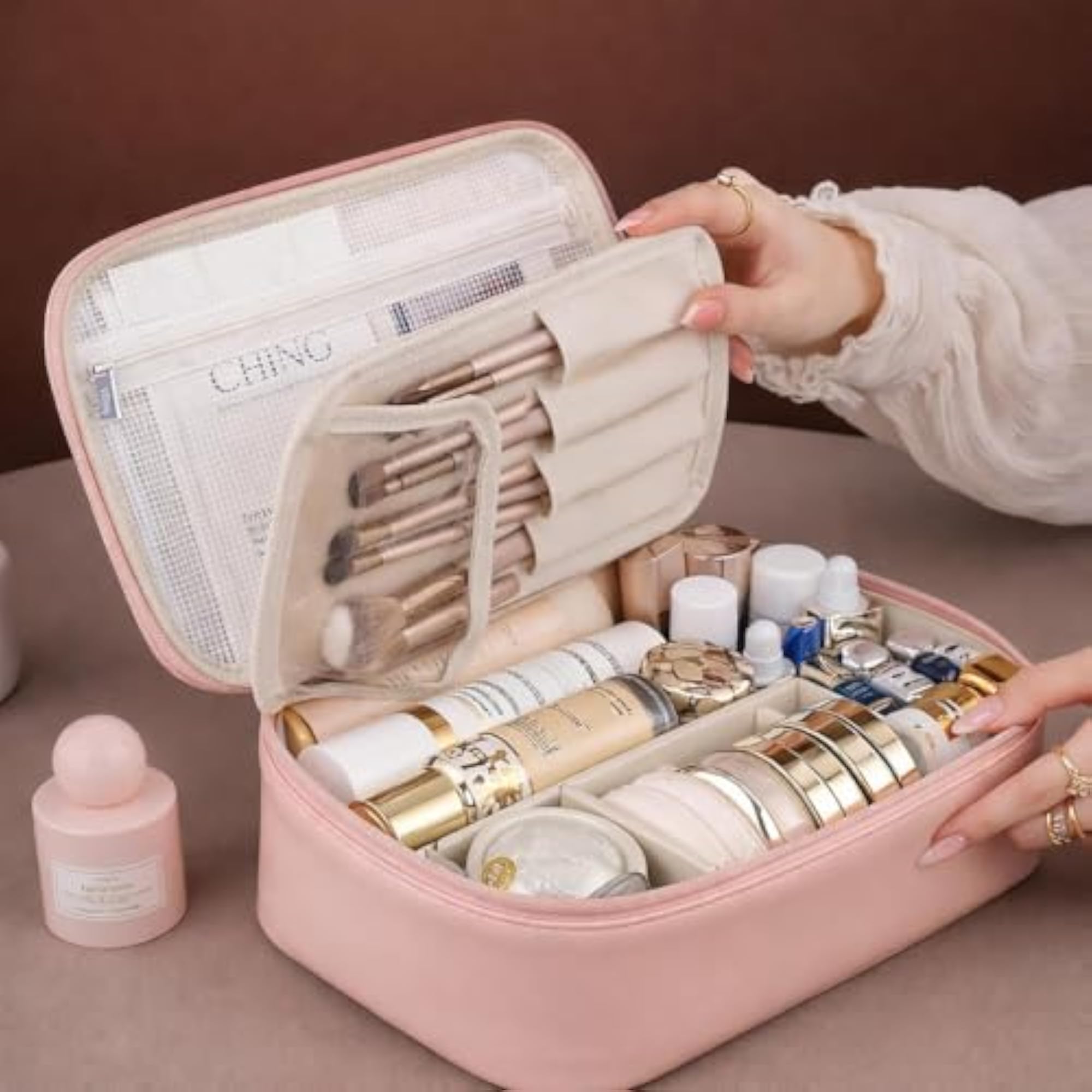 Extra Large Makeup Organizer Box for Women, Vanity Bag