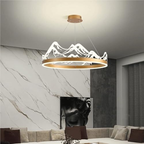 Lustre annulaire LED à intensité variable et suspension réglable LWX 60 cm - 5