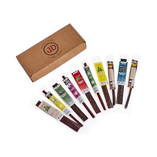 Jerky Dynasty Bayou Mix - Exotic Beef Jerky Snack Packs With Venison, Wild Boar & Alligator - Unique Flavors From Around The World In Slim Stick Style Jerky Variety Pack thumb #1