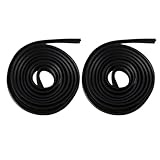 Gorise 2 Pcs Universal Automotive Windschutzscheibe Dichtung Trim Dichtung Streifen für Vorne Hinten Windschutzscheibe WeatherproofStrip Gummi