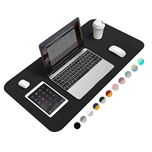 Desk Pad Protector Office Desk Mat, BUBM Waterproof PU Leather Desk Writing Mat Laptop Large Mouse Pad Desk Blotters Desk Decor for Office Home, 31.5