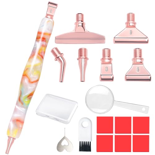 Image of Praise V Do Diamond Painting Art Drill Bead Dot Pick Pen Kit with Screw Stainless Steel Rose Metal Tip Nib Placer Roller Tool Accessories Ergonomic Stylus for 8D Diamond Paint Nail Art Summer