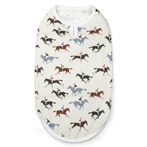 ペット服 うま 馬柄 馬術 スポーツ 犬服 ペットウェア Tシャツ パーカー 袖なし 犬の服 タンクトップ タンクトップ クールベスト 通気性 ファッション S-2XL