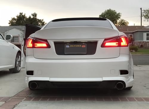Image of iJDMTOY Smoked Lens Rear Bumper Reflector Lenses Compatible With 2006-2013 Lexus IS IS250 IS350, OE-Spec LH RH Assembly