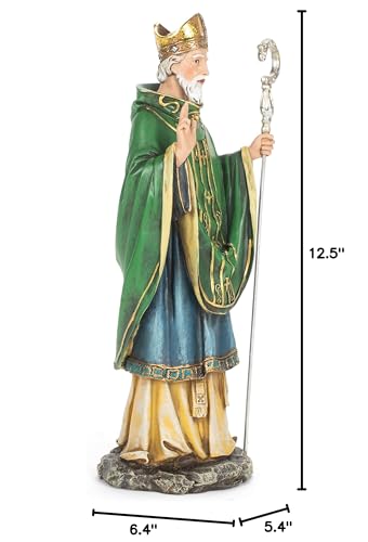 Estatua decorativa religiosa Saint Patrick 31.75 cm miniatura 2