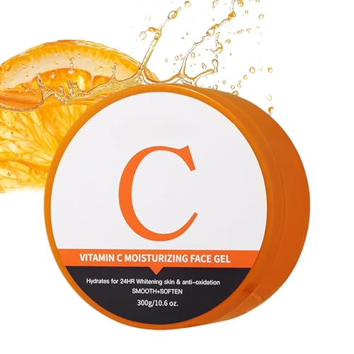 Vitamin C Gel – Brightening & Hydrating Face and Body Treatment – 300g Lightweight Moisturizing Gel for Dull or Uneven Skin – Fast-Absorbing Daily Skincare for Face, Neck, and Hands