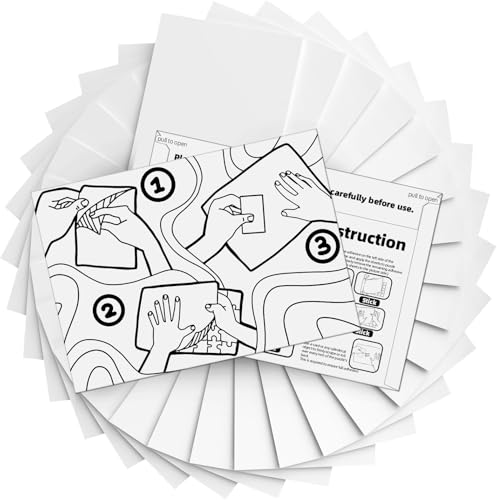 Hiwhy 32 Hojas Adhesivas para Puzzles - Pegamento para Enmarcar Puzzles de 4 x 1000 Piezas - Solución Fácil de Pegado y Almacenamiento