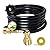12Ft Propane Hose Extension with Luminous Gauge, Propane Tank Adapter Converts POL LP Tank Service Valve to QCC1 / Type1 Hose, Fit For Heater, Rv, Gas Grill, Fire Pit And Propane Appliances