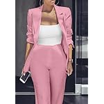 HuiSiFang Womens Fall Fashion 2 Piece Blazer Sets Open Front Blazers and Slim Fit Pants Suits Set - Image 3