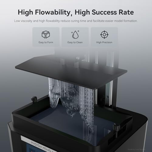 Image of ANYCUBIC ABS-Like Resin Pro 2, Upgraded 8K 3D Printer Resin with Enhanced Strength and Toughness, High Precision, Low Odor, Wide Compatibility for All LCD 3D Printers (Smoky Black, 1kg)