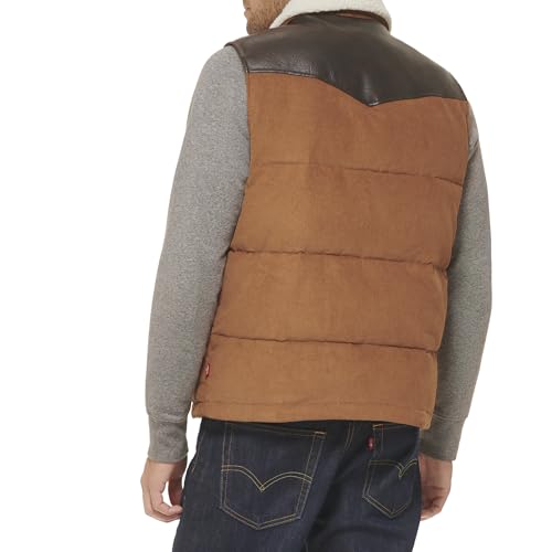 Levi's Men's Out West Mixed Media Puffer Vest3
