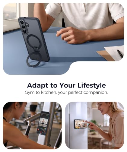 Image of FNTCASE for Samsung Galaxy S26 FE /S25 FE Case with 360 Spin Magnetic Stand