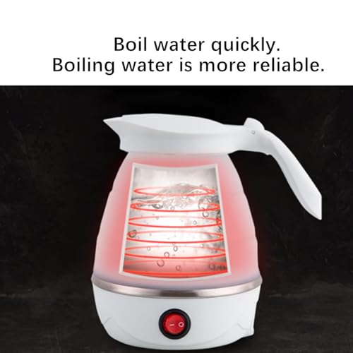 Tetera Eléctrica Plegable de Silicona 600 ml Rosa miniatura 5