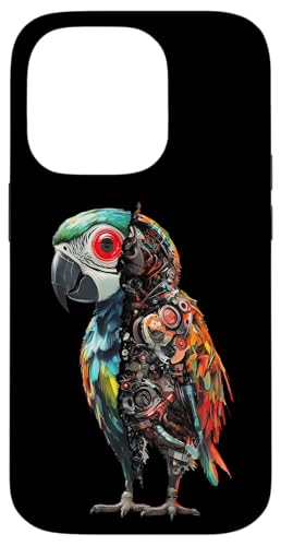 �ʔ����I�E�����{�b�g�������D�ƃT�C�{�[�O�I�E�����{�b�g Robot Parrot Lover Cyborg AI �X�}�z�P�[�X iPhone 14 Pro �p