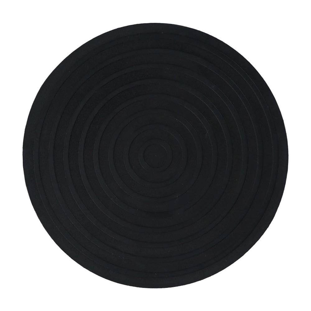 8PCS Furniture Caster Cups 2.5inch Rubber Chair Leg Feet Caps Black Non Slip Furniture Coasters Pads Round Furniture Feet Pads Floor Protectors for Bed Cabinet Sofa Chair Table - Image 4