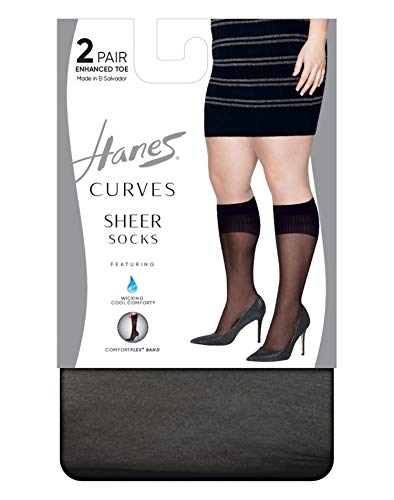 Image of Plus Size Curves Sheer Knee Highs