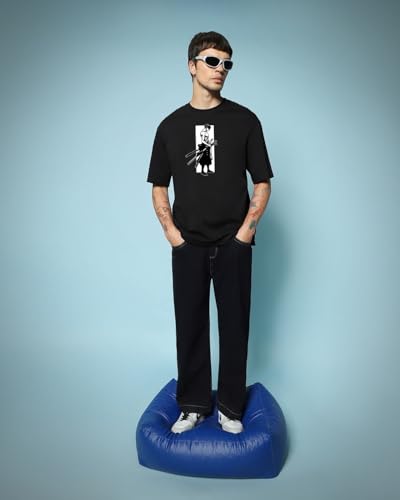 Image of Bewakoof Men's Graphic Printed Oversized Fit T-Shirt