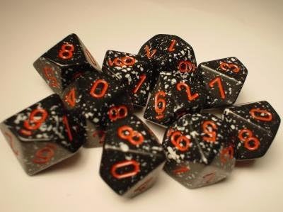 Chessex Dice Sets: Space Speckled - Ten Sided Die d10 Set (10)