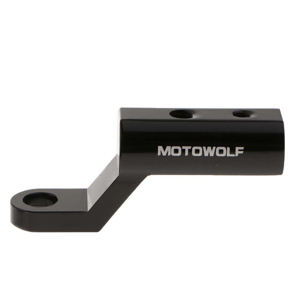 MYADDICTION Motowolf Motorcycle Rearview Mirror Expander Bracket Adapter Holder Mount Black-image-5