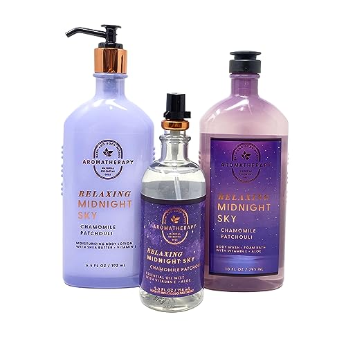 Bath & Body Works Chamomile Patchouli Body Care Set - Whole Body Wash, Lotion & Mist