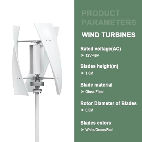 Kit generatore eolico, turbina eolica magnetica verticale silenziosa con regolatore MPPT, mulino a vento domestico trifase per illuminazione stradale domestica,