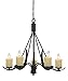 Cal Lighting FX-3561/5 Transitional Five Light Chandelier from Morelis Collection in Bronze/Dark Finish, 28.00 inches