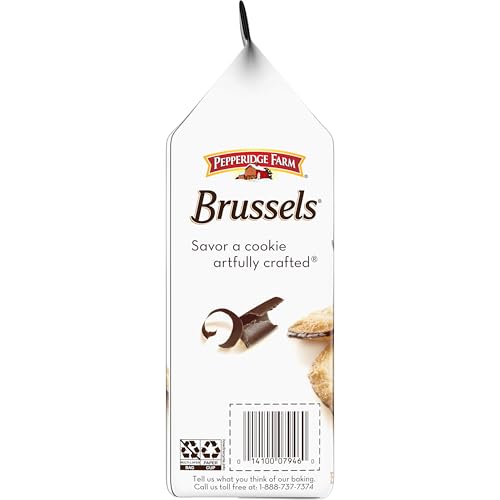 Image of Pepperidge Farm Brussels Dark Chocolate, 15 Lace Cookies, 5.25 oz. Bag