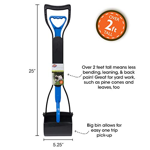 Image of Spotty Easy Clean-Up Spring Action Waste Pooper Scooper - Lightweight, Durable Scooper for efficient Clean-Up for Your Pet with Durable Ergonomic Handle, Blue, Orange, or Green - Assorted Colors