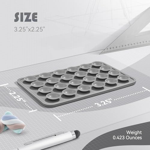 Image of CERLINK Suction Phone Case Sticker Grip Silicone Holder Mount for Hands-Free Mobile Accessory Holder Grip, Video Phone Accessory Compatible Mirror, Shower (Dark Grey)